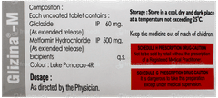 Glizina M 60Mg/500Mg Tablet 10 Glizina M 60Mg/500Mg Tablet 10